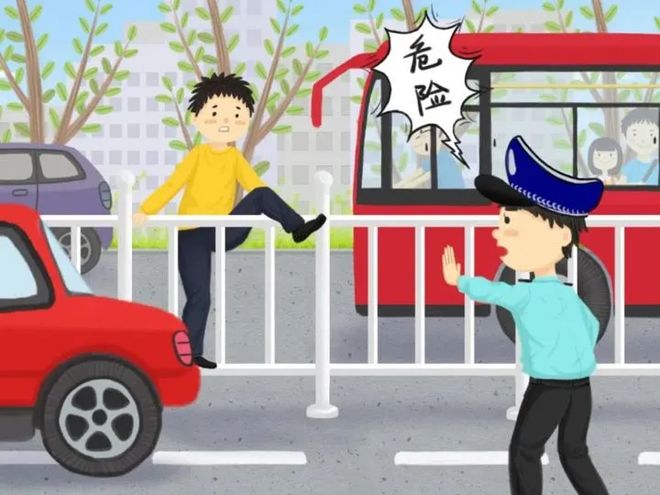 斑马线礼让_交通安全事故_马路墩子