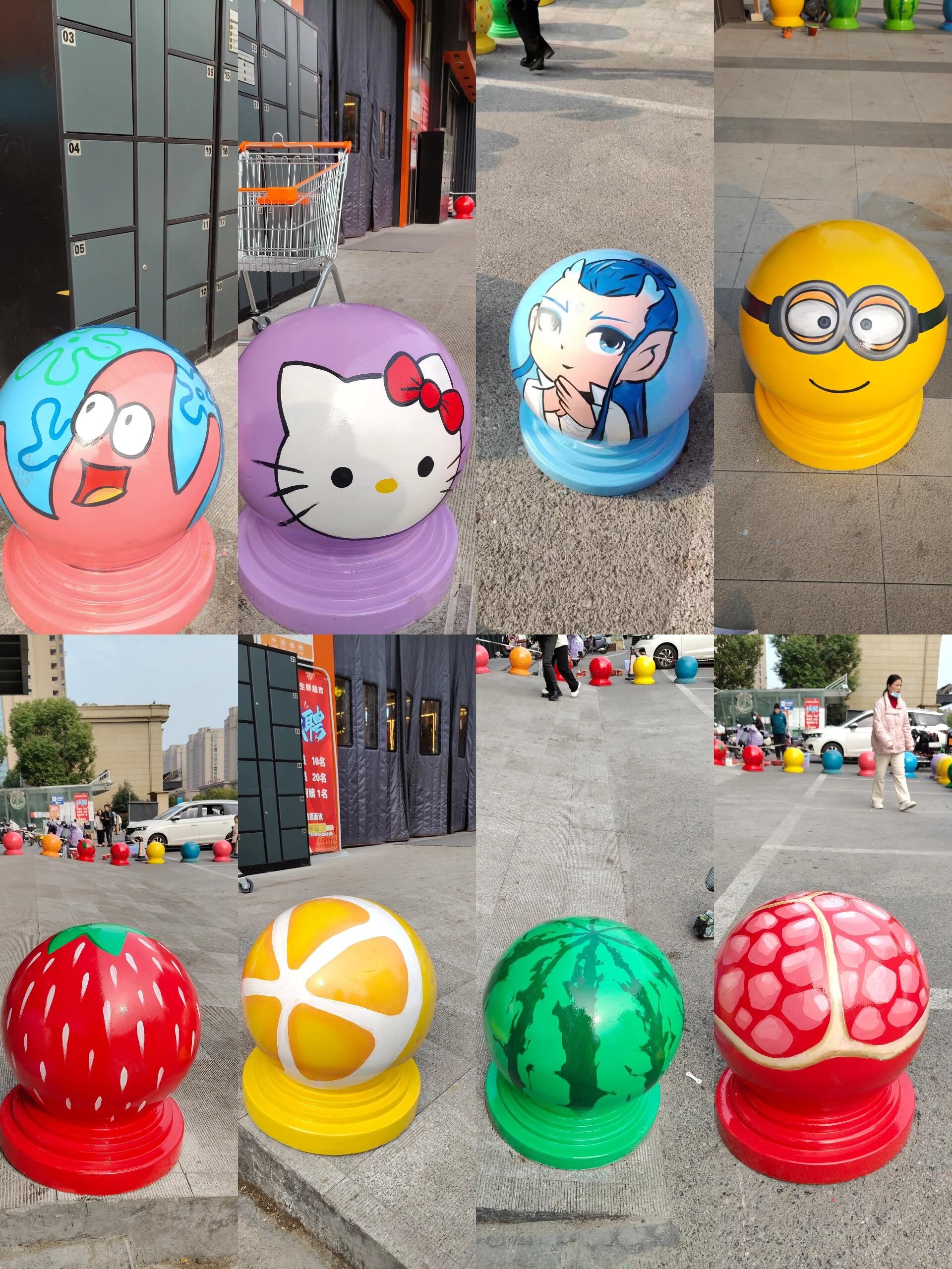 多样化景观石墩展示
